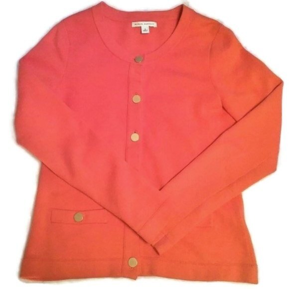 Banana Republic Orange Button Up Cardigan Sweater Size Small - Picture 6 of 7